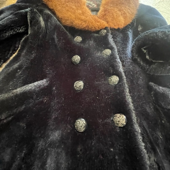 Vintage Marshall Field Black-ish Blue Faux Fur - Picture 6 of 15